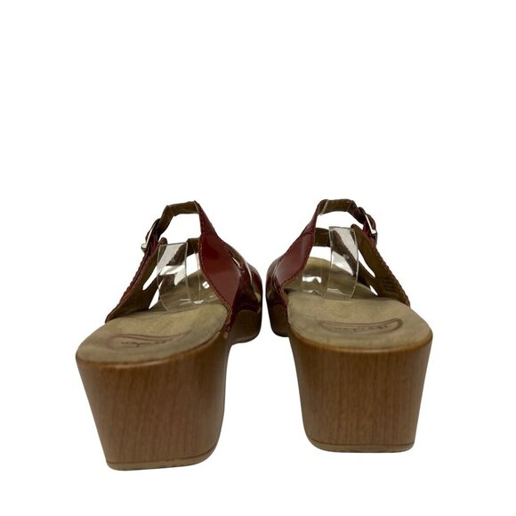 Dansko Sela Clog Sandal  Women's EU 42 US10.5 Red Patent Leather Slip On Comfort - Picture 5 of 8